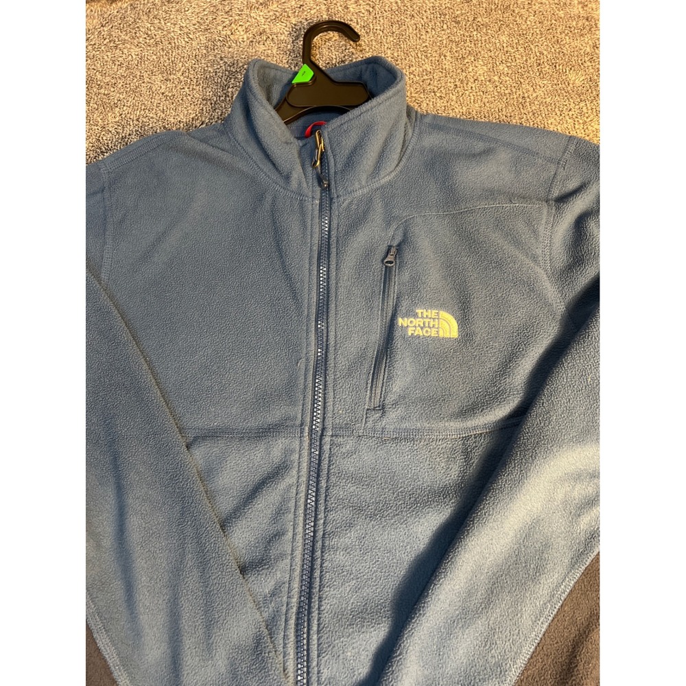 The North Face TKA 200 Fleece Jacket Mens Medium Blue Gray Full Zip Mid Layer